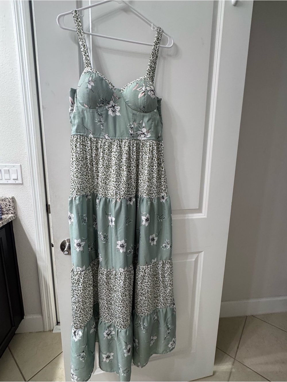 Band Of The Free Green Floral Maxi Dress